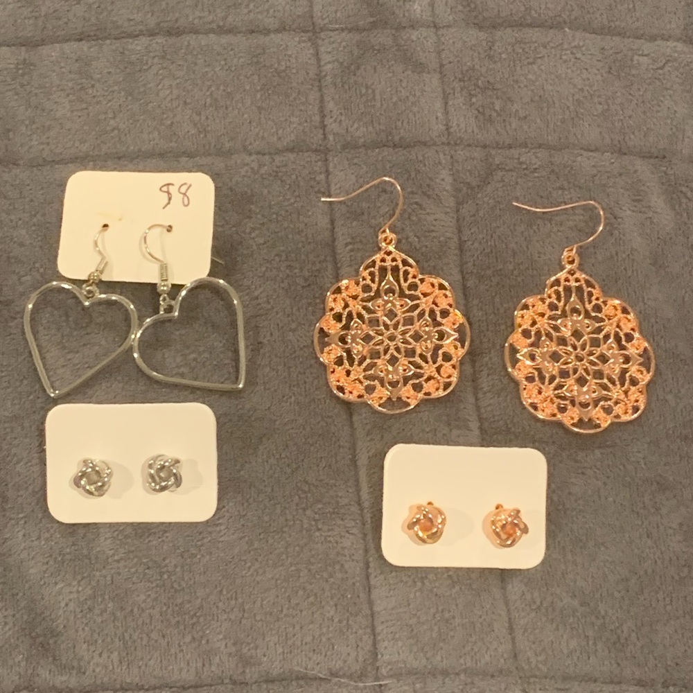 Earrings 4 pairs